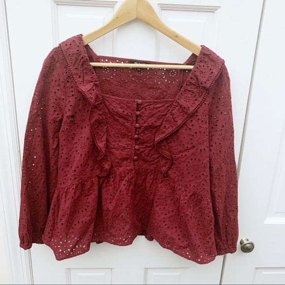 Madewell Eyelet Pom-Pom Top - Picture 5 of 11